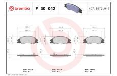 Sada brzdových platničiek kotúčovej brzdy BREMBO P 30 042