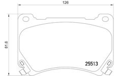 Sada brzdových destiček, kotoučová brzda BREMBO P 30 052