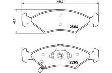 Sada brzdových platničiek kotúčovej brzdy BREMBO P 30 062