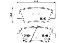 Sada brzdových destiček, kotoučová brzda BREMBO P 30 067E