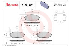 Sada brzdových platničiek kotúčovej brzdy BREMBO P 30 071