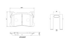 Sada brzdových destiček, kotoučová brzda BREMBO P 30 082