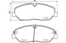 Sada brzdových destiček, kotoučová brzda BREMBO P 30 090