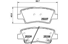 Sada brzdových destiček, kotoučová brzda BREMBO P 30 101