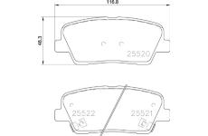 Sada brzdových destiček, kotoučová brzda BREMBO P 30 104