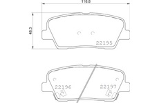 Sada brzdových destiček, kotoučová brzda BREMBO P 30 105