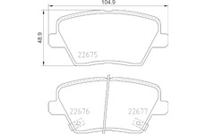 Sada brzdových platničiek kotúčovej brzdy BREMBO P 30 109