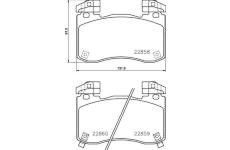 Sada brzdových destiček, kotoučová brzda BREMBO P 30 113