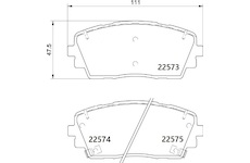 Sada brzdových destiček, kotoučová brzda BREMBO P 30 115