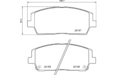 Sada brzdových destiček, kotoučová brzda BREMBO P 30 116