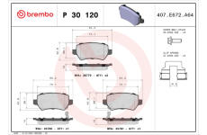 Sada brzdových platničiek kotúčovej brzdy BREMBO P 30 120