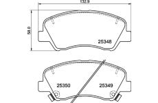 Sada brzdových platničiek kotúčovej brzdy BREMBO P 30 122