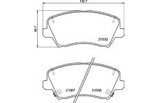 Sada brzdových destiček, kotoučová brzda BREMBO P 30 123