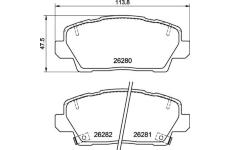 Sada brzdových destiček, kotoučová brzda BREMBO P 30 125