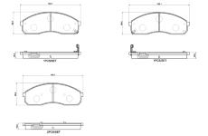 Sada brzdových destiček, kotoučová brzda BREMBO P 30 155