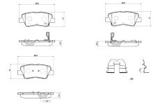 Sada brzdových destiček, kotoučová brzda BREMBO P 30 158