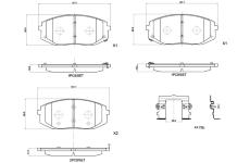 Sada brzdových platničiek kotúčovej brzdy BREMBO P 30 161