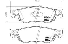 Sada brzdových platničiek kotúčovej brzdy BREMBO P 34 003