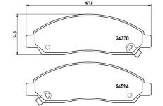 Sada brzdových destiček, kotoučová brzda BREMBO P 34 005