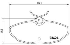 Sada brzdových platničiek kotúčovej brzdy BREMBO P 36 013