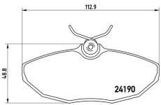 Sada brzdových destiček, kotoučová brzda BREMBO P 36 015