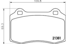 Sada brzdových destiček, kotoučová brzda BREMBO P 36 020X