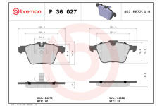 Sada brzdových platničiek kotúčovej brzdy BREMBO P 36 027