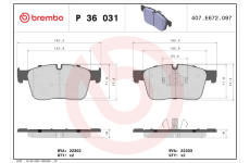 Sada brzdových platničiek kotúčovej brzdy BREMBO P 36 031