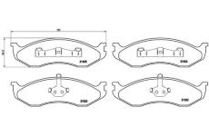 Sada brzdových destiček, kotoučová brzda BREMBO P 37 004