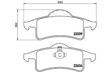 Sada brzdových destiček, kotoučová brzda BREMBO P 37 006