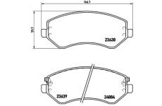 Sada brzdových destiček, kotoučová brzda BREMBO P 37 007