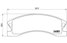 Sada brzdových destiček, kotoučová brzda BREMBO P 37 008