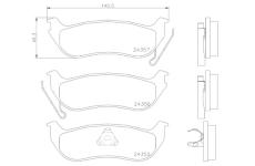 Sada brzdových platničiek kotúčovej brzdy BREMBO P 37 009