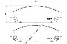 Sada brzdových destiček, kotoučová brzda BREMBO P 37 010