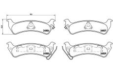 Sada brzdových destiček, kotoučová brzda BREMBO P 37 012