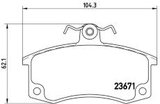 Sada brzdových destiček, kotoučová brzda BREMBO P 41 004