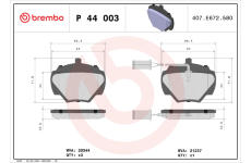 Sada brzdových platničiek kotúčovej brzdy BREMBO P 44 003