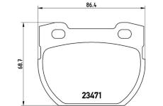 Sada brzdových platničiek kotúčovej brzdy BREMBO P 44 006