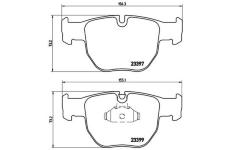 Sada brzdových destiček, kotoučová brzda BREMBO P 44 012