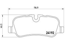 Sada brzdových platničiek kotúčovej brzdy BREMBO P 44 013