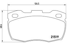 Sada brzdových destiček, kotoučová brzda BREMBO P 44 015