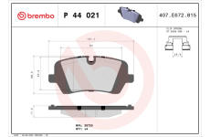 Sada brzdových platničiek kotúčovej brzdy BREMBO P 44 021