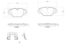 Sada brzdových destiček, kotoučová brzda BREMBO P 44 032