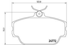 Sada brzdových destiček, kotoučová brzda BREMBO P 46 001