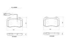 Sada brzdových destiček, kotoučová brzda BREMBO P 48 002