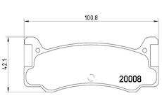 Sada brzdových destiček, kotoučová brzda BREMBO P 49 005