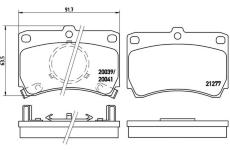 Sada brzdových destiček, kotoučová brzda BREMBO P 49 007