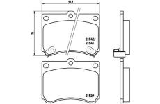 Sada brzdových platničiek kotúčovej brzdy BREMBO P 49 011