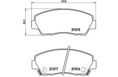 Sada brzdových platničiek kotúčovej brzdy BREMBO P 49 014