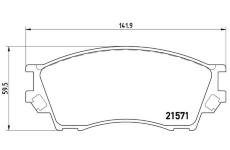 Sada brzdových platničiek kotúčovej brzdy BREMBO P 49 019